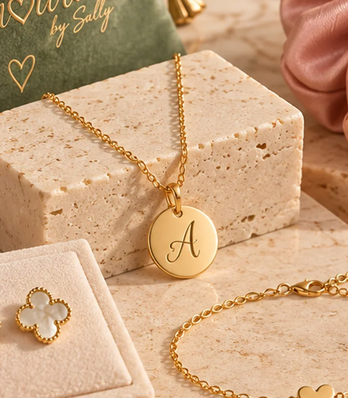 Initial Keepsake Necklace concept, reference image
